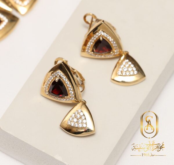 طقم ذهب عيار 18 أنيق للسيدات - Image 6