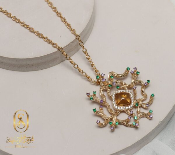 طقم ذهب عيار 18 أنيق للسيدات - Image 2