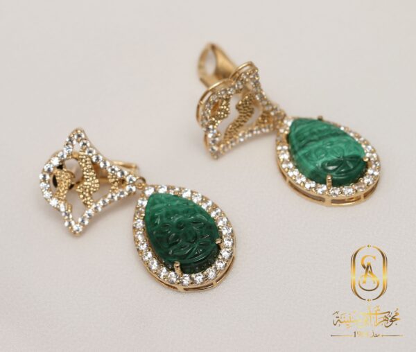 طاقم ذهب اصفر عيار 18 - Image 3